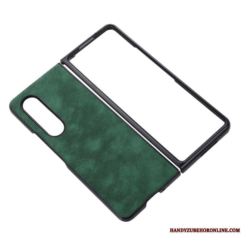 Coque Samsung Galaxy Z Fold 4 Simili Cuir Texture Peau