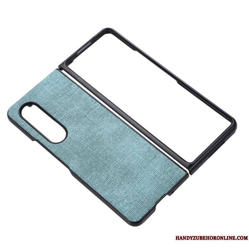 Coque Samsung Galaxy Z Fold 4 Simili Cuir Tissé