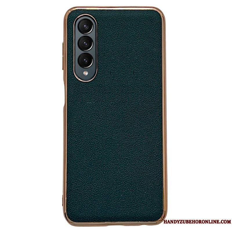 Coque Samsung Galaxy Z Fold 4 Simili Cuir de Veau