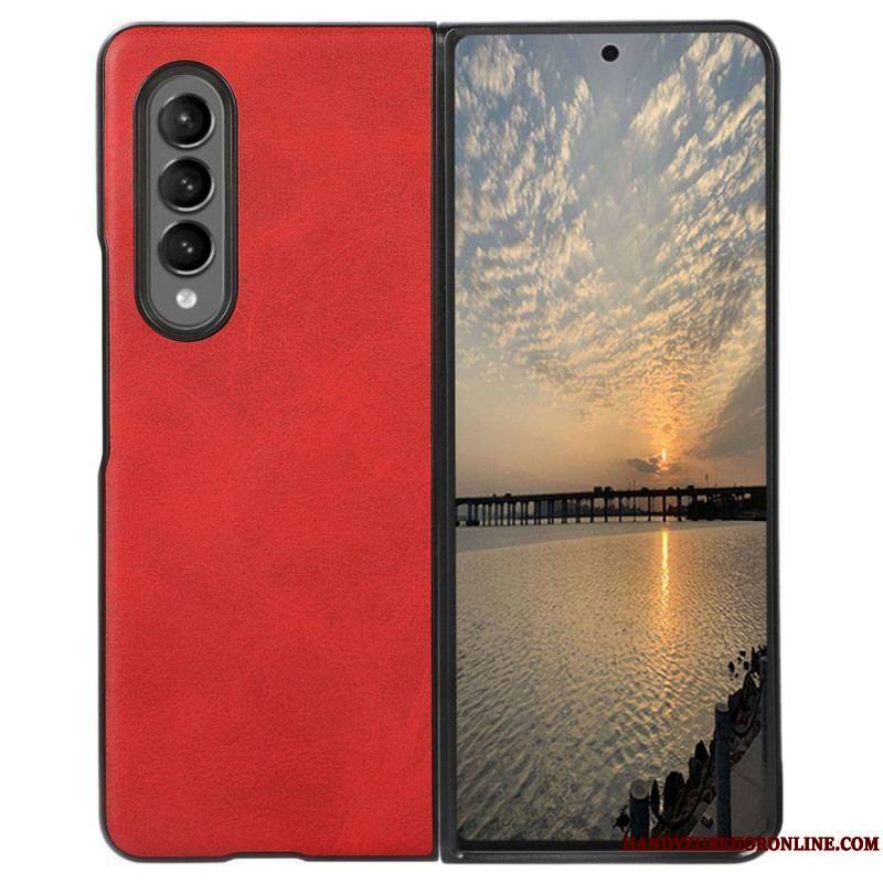 Coque Samsung Galaxy Z Fold 4 Texture Cuir Enduit