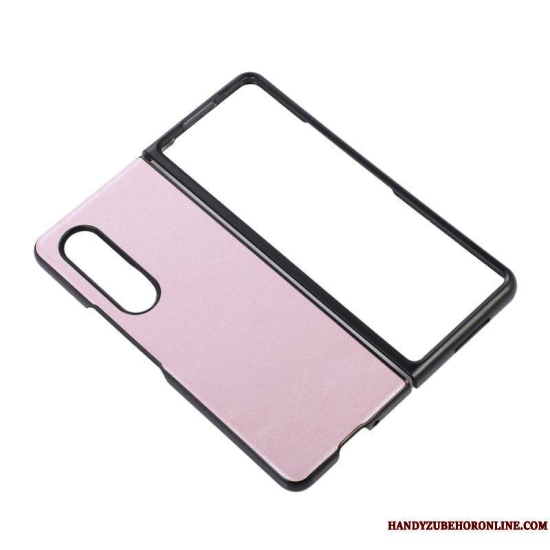 Coque Samsung Galaxy Z Fold 4 Texture Simili Cuir Classique