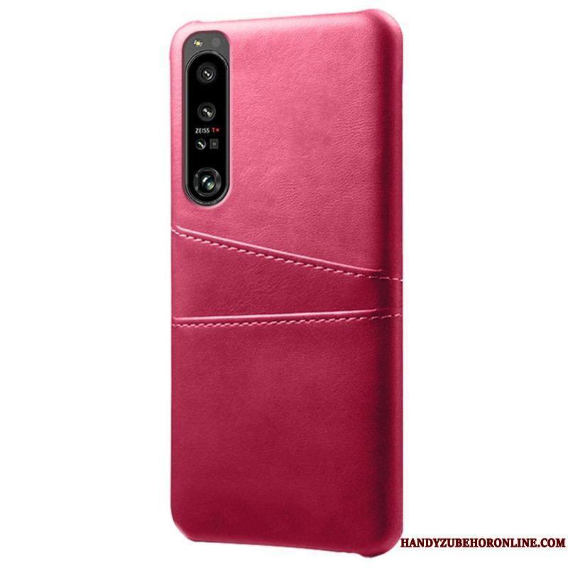 Coque Sony Xperia 1 IV Effet Cuir Porte-Cartes