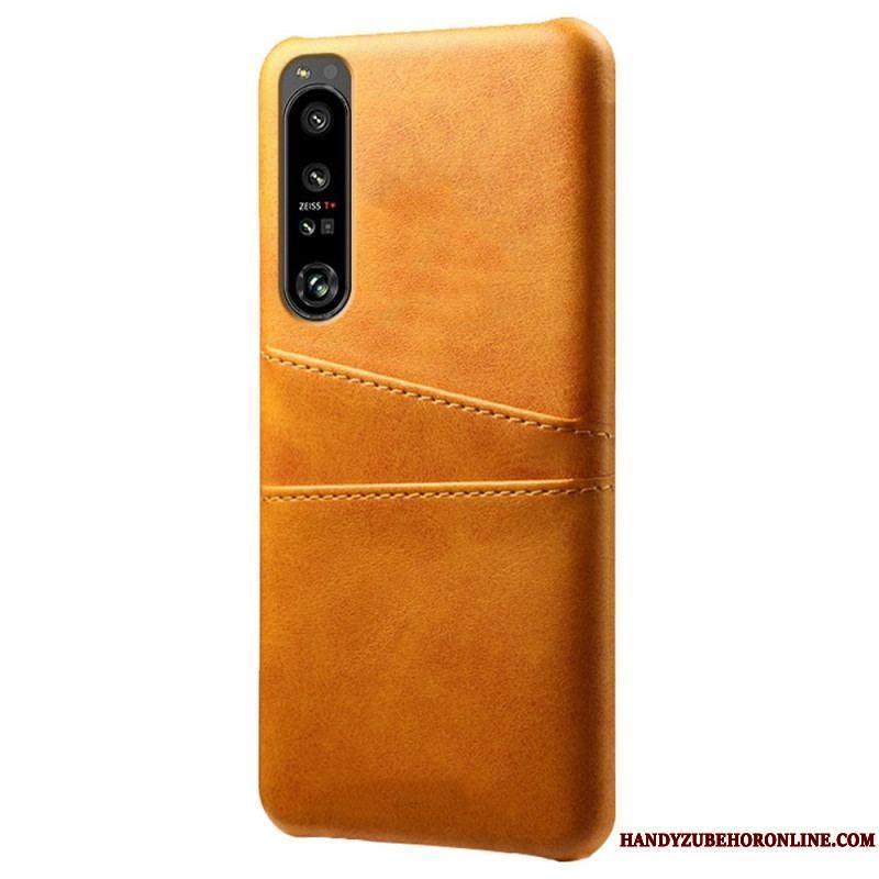 Coque Sony Xperia 1 IV Effet Cuir Porte-Cartes