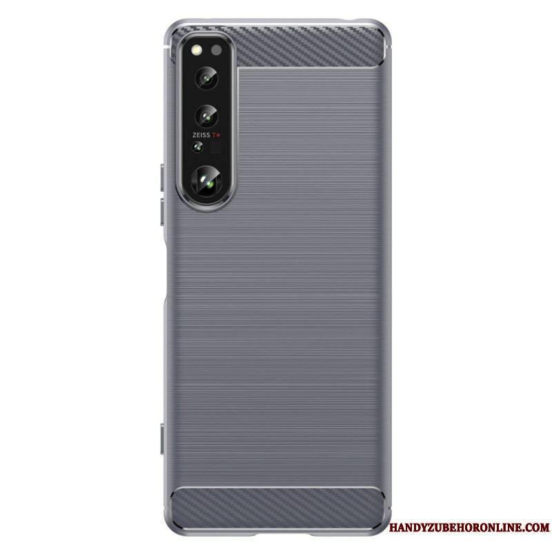 Coque Sony Xperia 1 IV Fibre Carbone Brossée