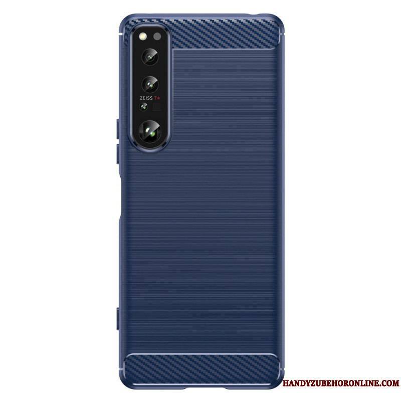 Coque Sony Xperia 1 IV Fibre Carbone Brossée