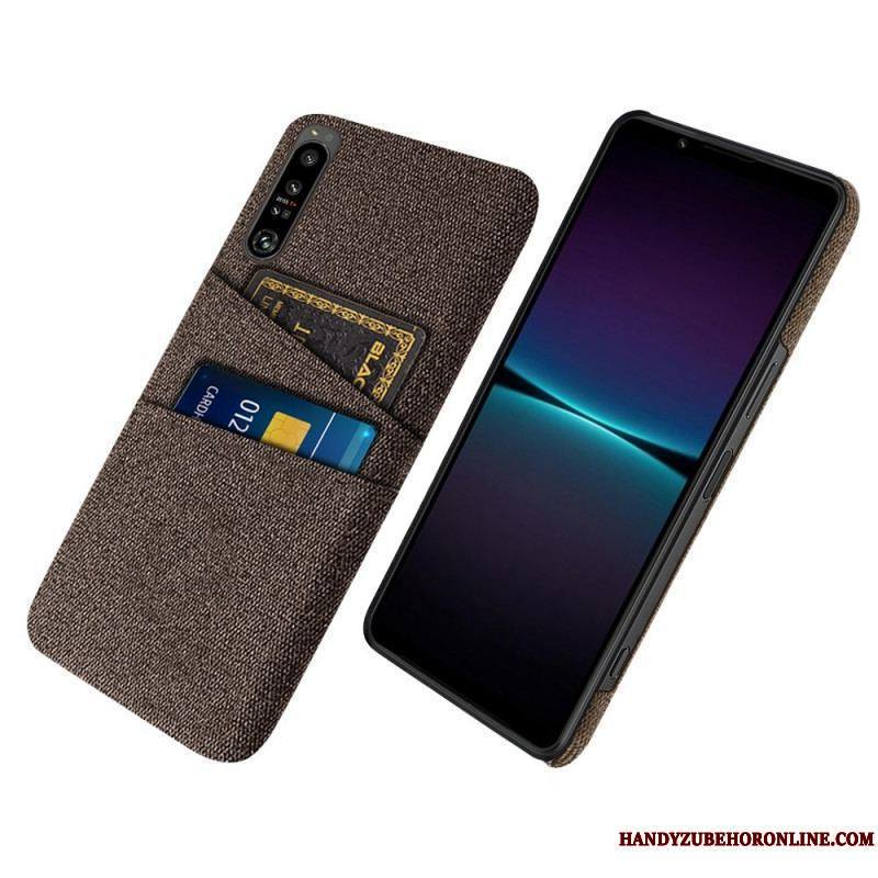 Coque Sony Xperia 1 IV Tissu Porte-Cartes