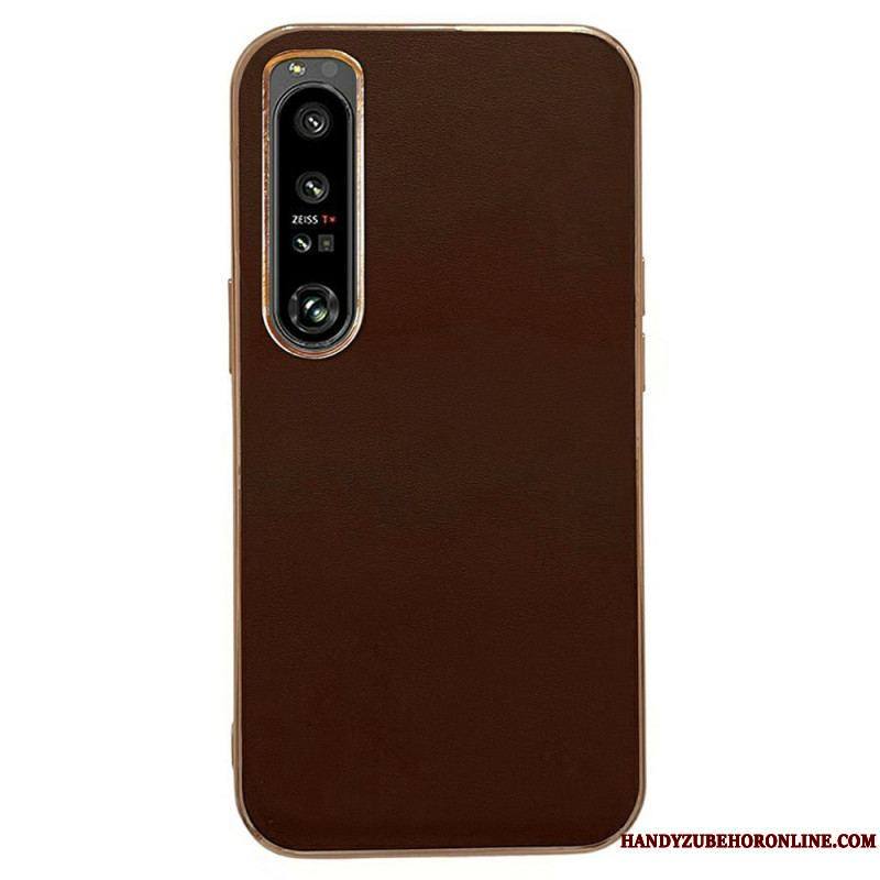 Coque Sony Xperia 1 IV Véritable Cuir Color