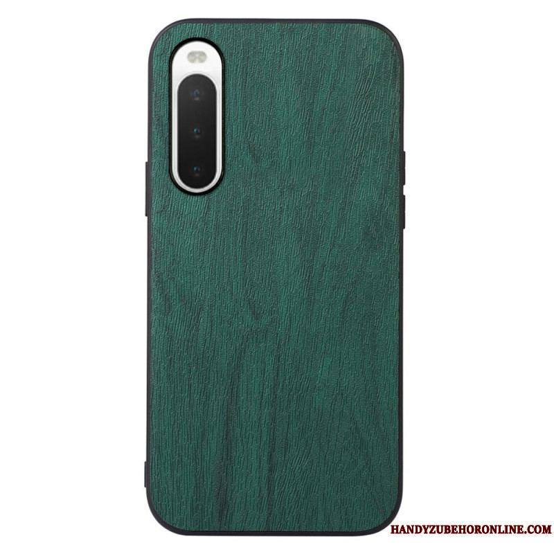 Coque Sony Xperia 10 IV Simili Cuir Texture Bois