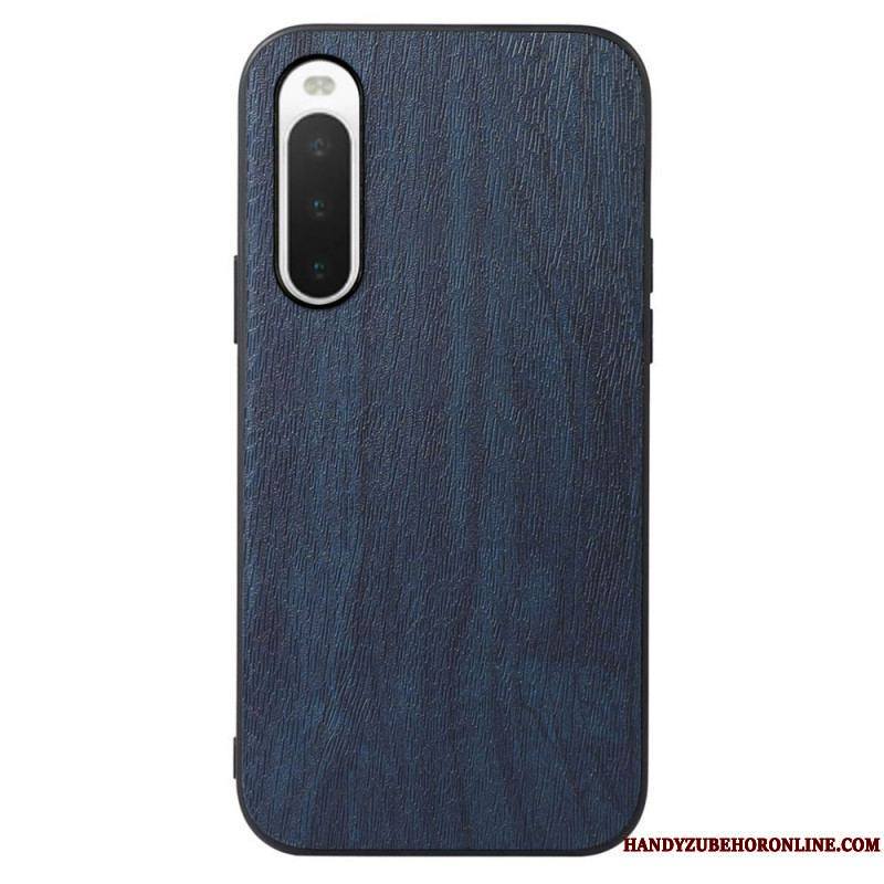 Coque Sony Xperia 10 IV Simili Cuir Texture Bois