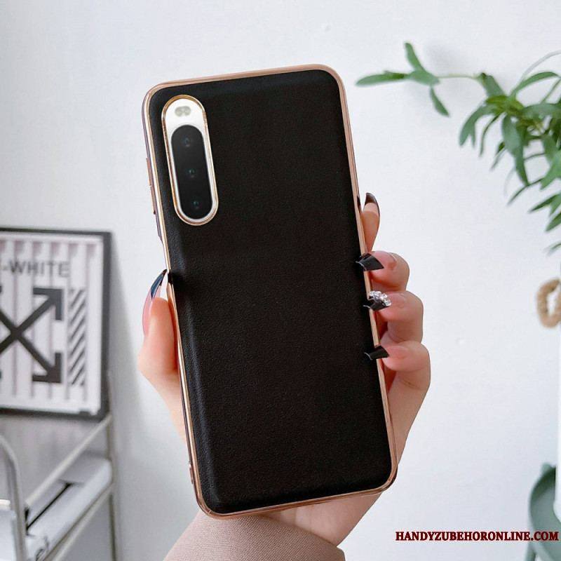 Coque Sony Xperia 10 IV Vrai Cuir