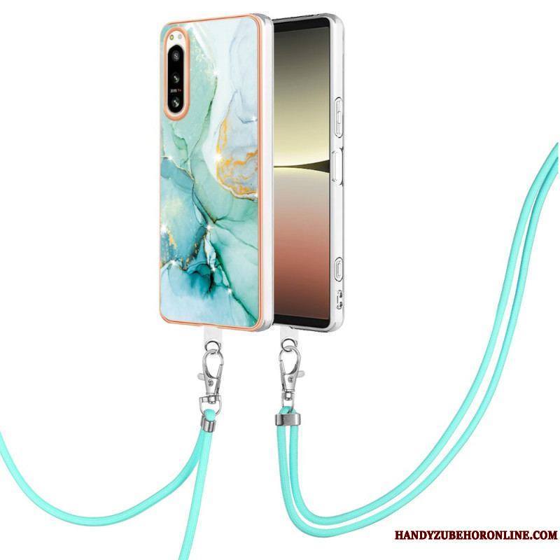 Coque Sony Xperia 5 IV à Cordon Marbre