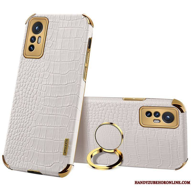 Coque  Xiaomi 12 / 12X  Effet Peau de Crocodile Anneau-Support