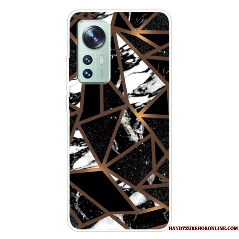 Coque  Xiaomi 12 / 12X  Silicone Marbre Géométrie