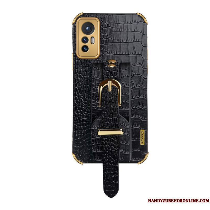 Coque  Xiaomi 12 / 12X Style Crocodile avec Sangle Support