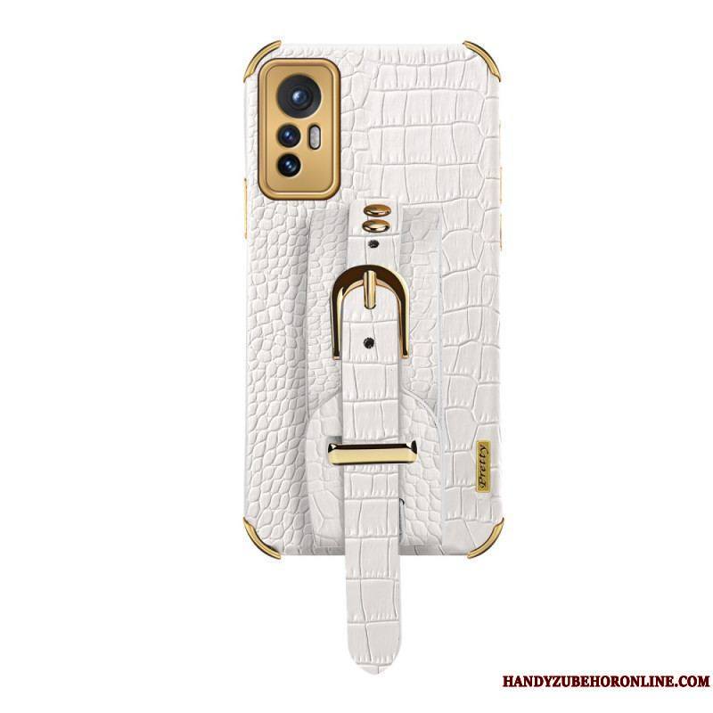 Coque  Xiaomi 12 / 12X Style Crocodile avec Sangle Support