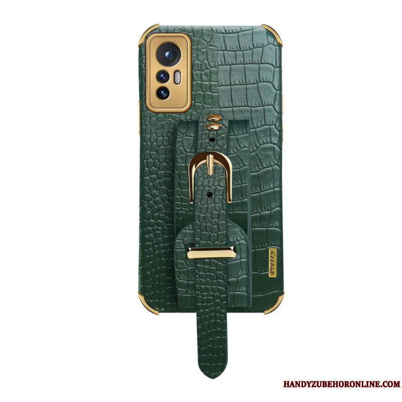 Coque  Xiaomi 12 / 12X Style Crocodile avec Sangle Support