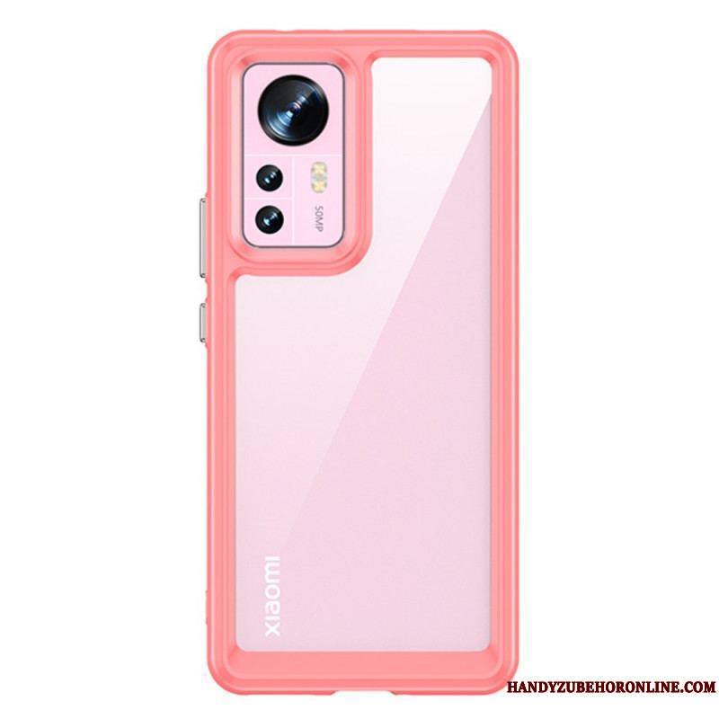 Coque Xiaomi 12 / 12X Transparente avec Contours Colorés