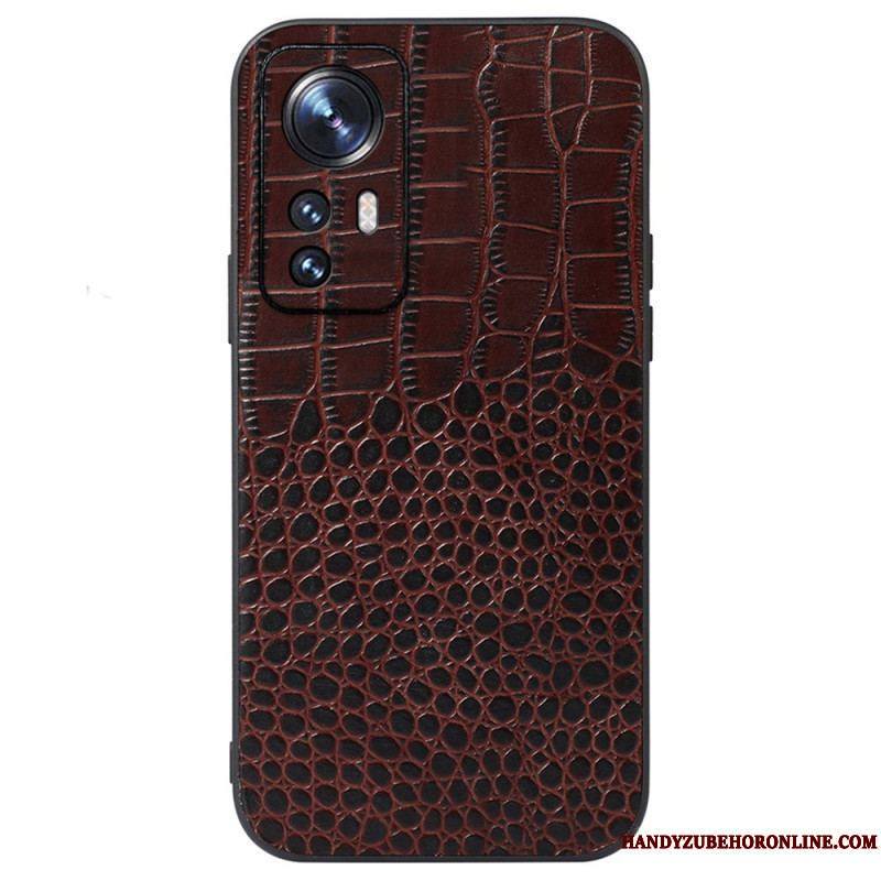 Coque  Xiaomi 12 / 12X  Véritable Cuir Texture Crocodile