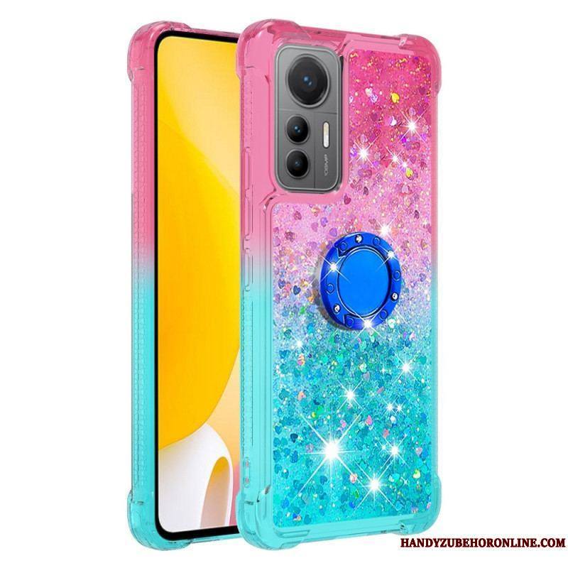 Coque Xiaomi 12 Lite Paillettes Anneau-Support