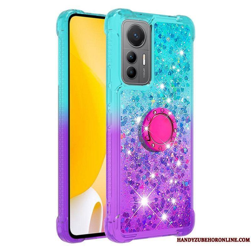 Coque Xiaomi 12 Lite Paillettes Anneau-Support