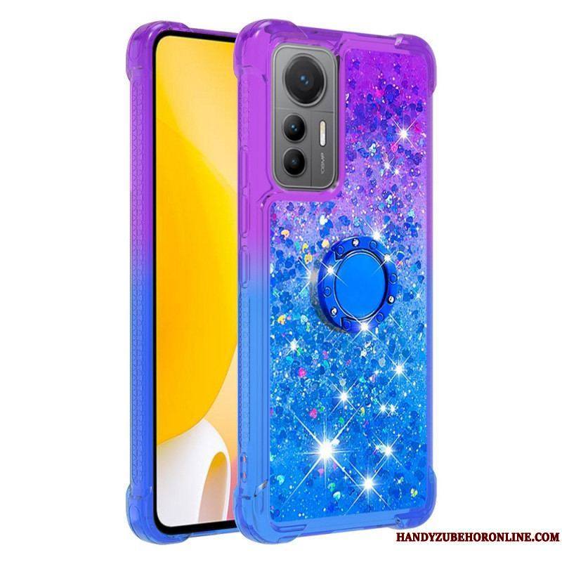 Coque Xiaomi 12 Lite Paillettes Anneau-Support