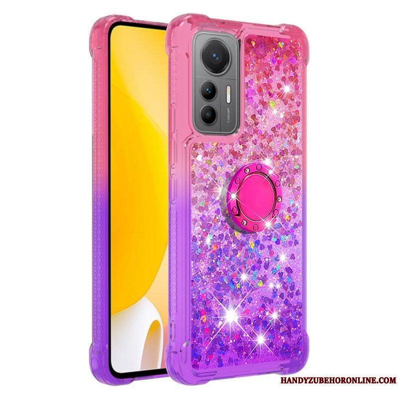 Coque Xiaomi 12 Lite Paillettes Anneau-Support