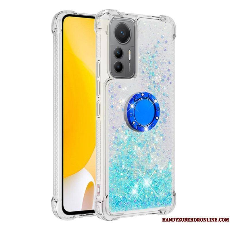 Coque Xiaomi 12 Lite Paillettes Colorées Anneau-Support