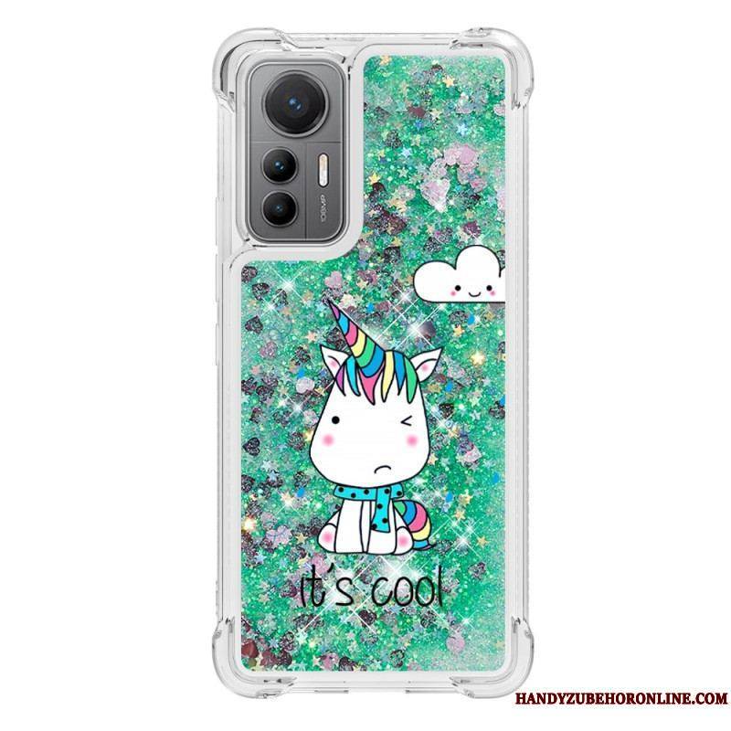 Coque Xiaomi 12 Lite Paillettes Licornes