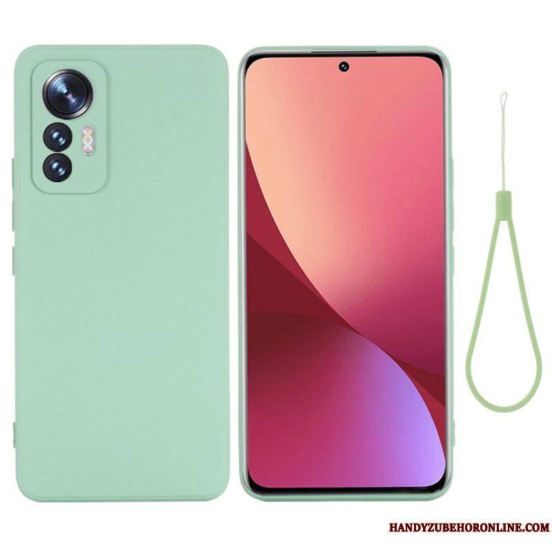 Coque Xiaomi 12 Lite Silicone Liquide à Lanière