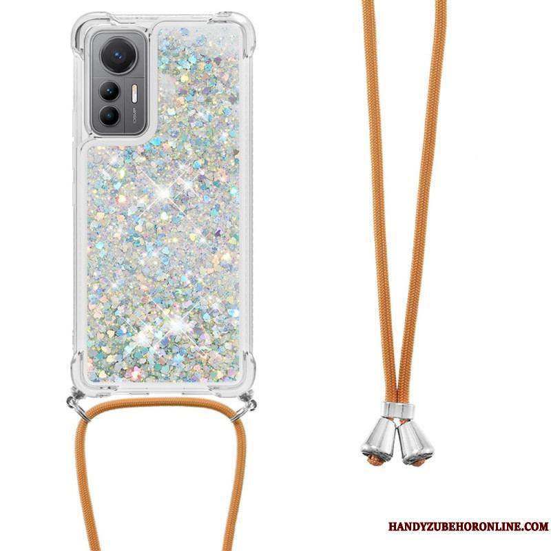 Coque Xiaomi 12 Lite à Cordon Paillettes Design