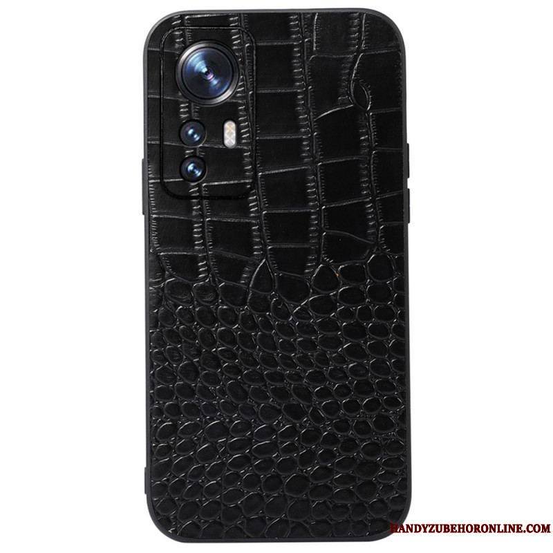 Coque Xiaomi 12 Pro Cuir Effet Peau de Crocodile