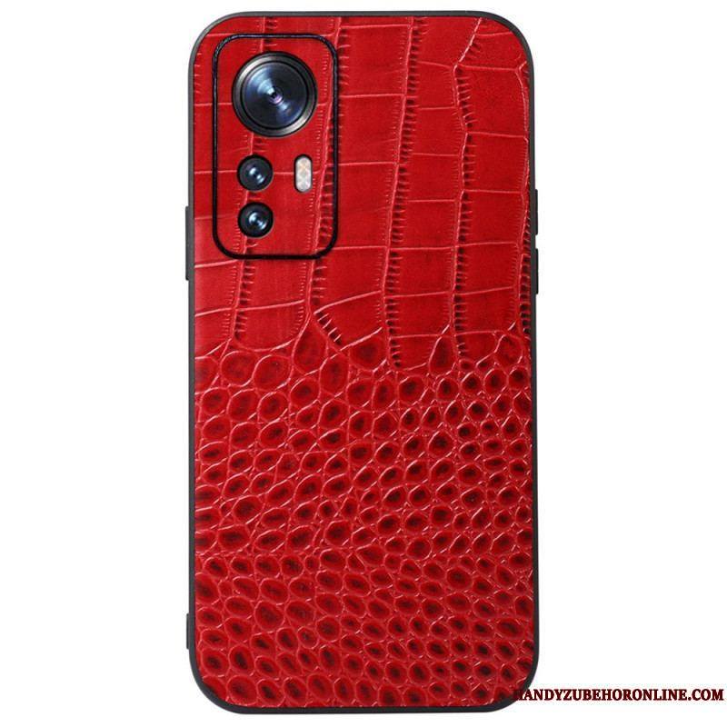 Coque Xiaomi 12 Pro Cuir Effet Peau de Crocodile