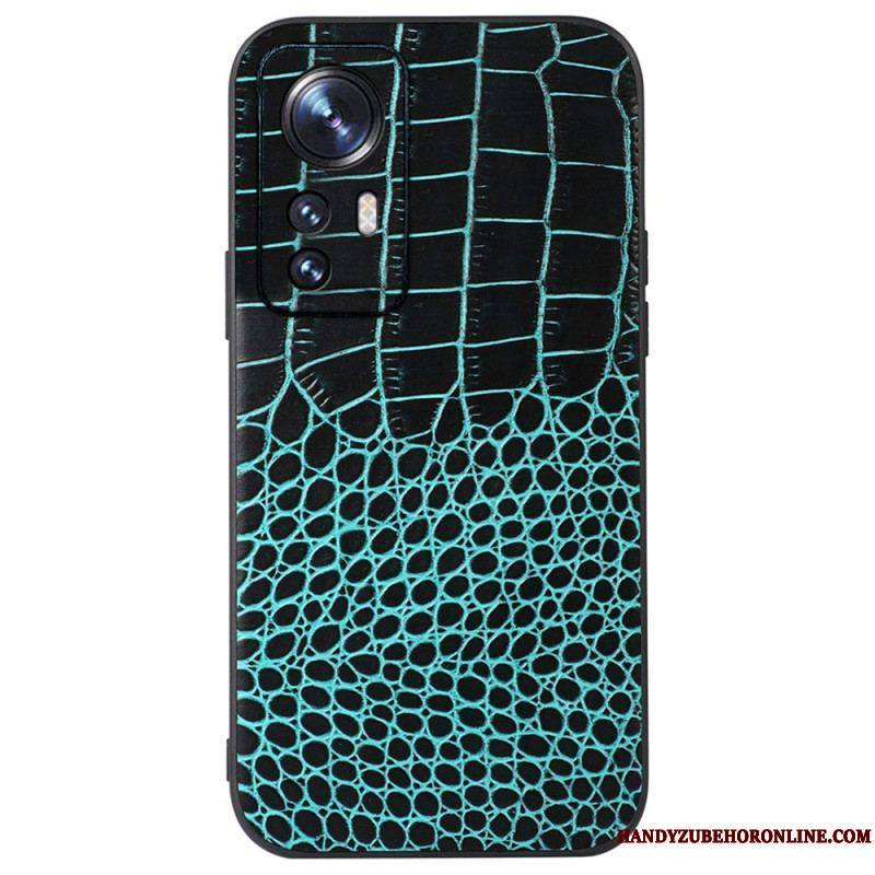 Coque Xiaomi 12 Pro Cuir Effet Peau de Crocodile