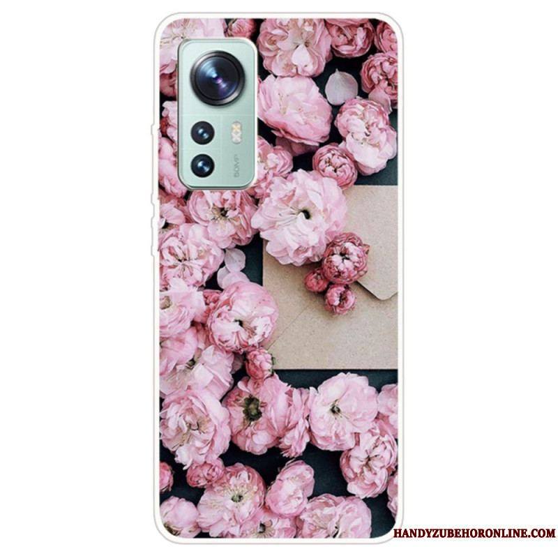 Coque Xiaomi 12 Pro Silicone Déclinaison Florale