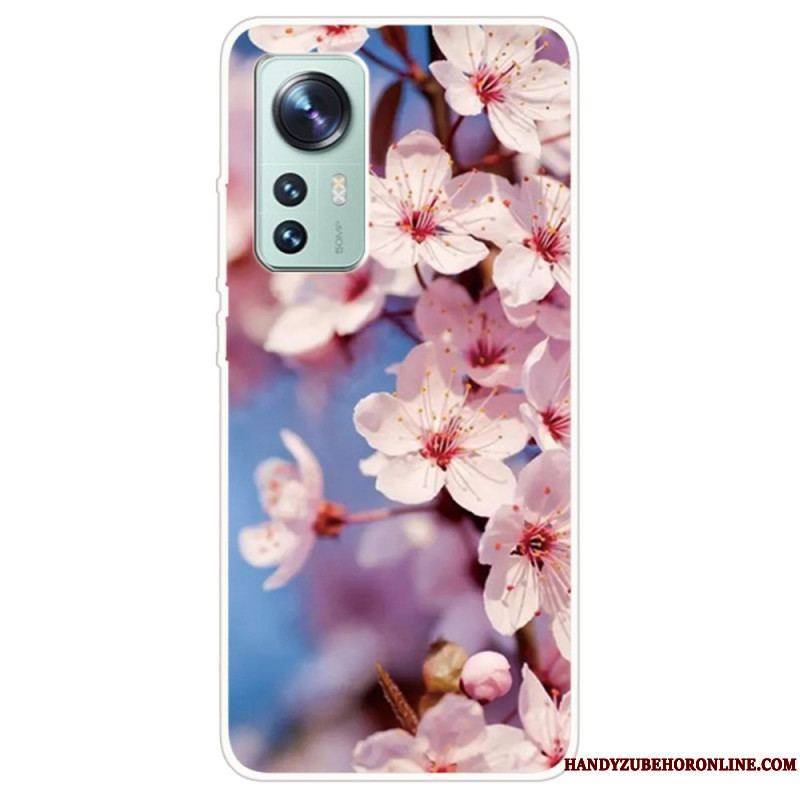 Coque Xiaomi 12 Pro Silicone Florale