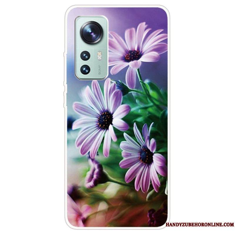 Coque Xiaomi 12 Pro Silicone Florale