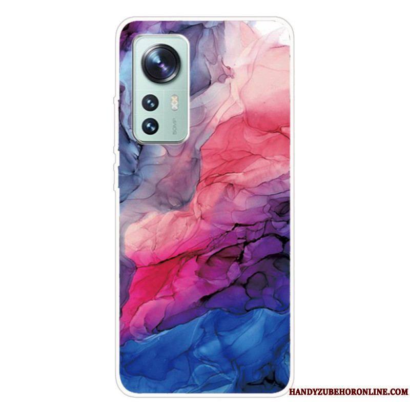 Coque Xiaomi 12 Pro Silicone Marbre Aquarelle