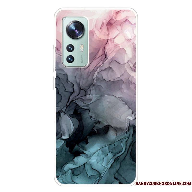 Coque Xiaomi 12 Pro Silicone Marbre Aquarelle