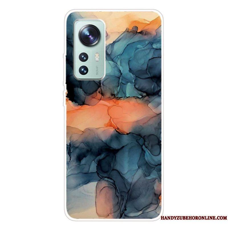 Coque Xiaomi 12 Pro Silicone Marbre Aquarelle