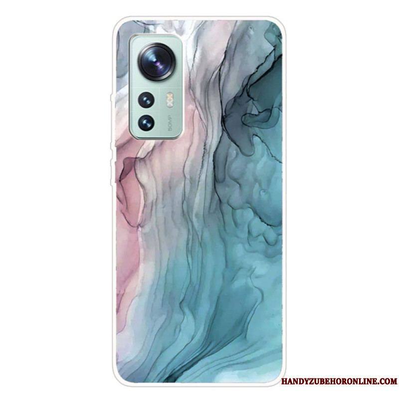 Coque Xiaomi 12 Pro Silicone Marbre Aquarelle