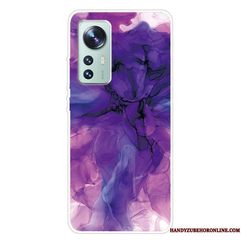 Coque Xiaomi 12 Pro Silicone Marbre Aquarelle