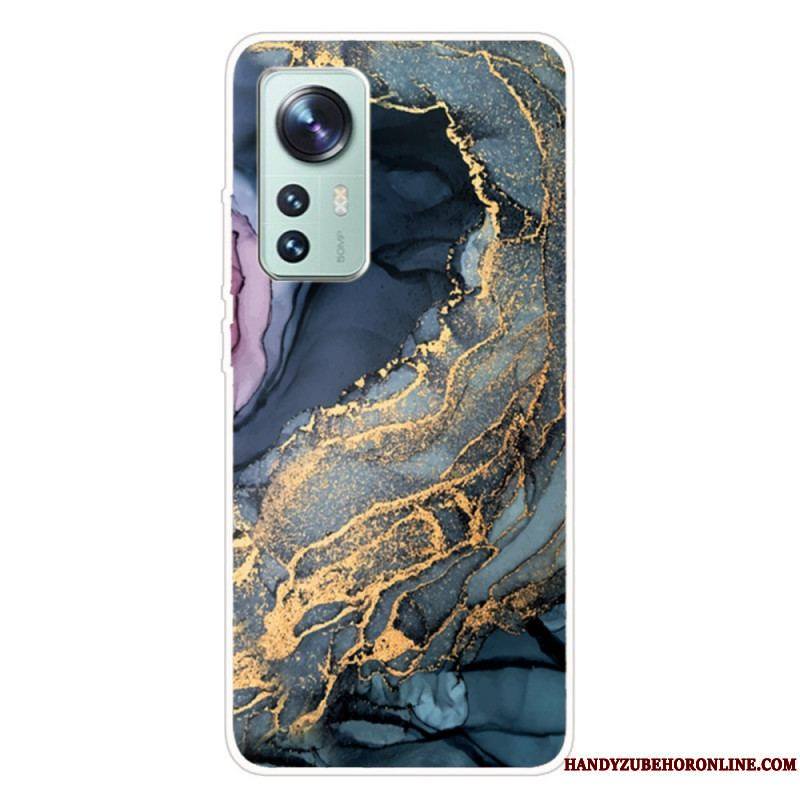 Coque Xiaomi 12 Pro Silicone Marbre Aquarelle