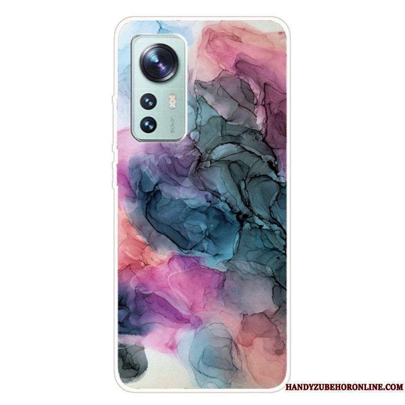 Coque Xiaomi 12 Pro Silicone Marbre Aquarelle