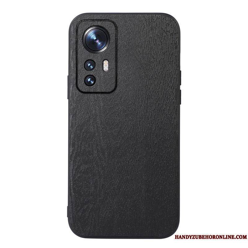 Coque Xiaomi 12 Pro Style Cuir Effet Bois