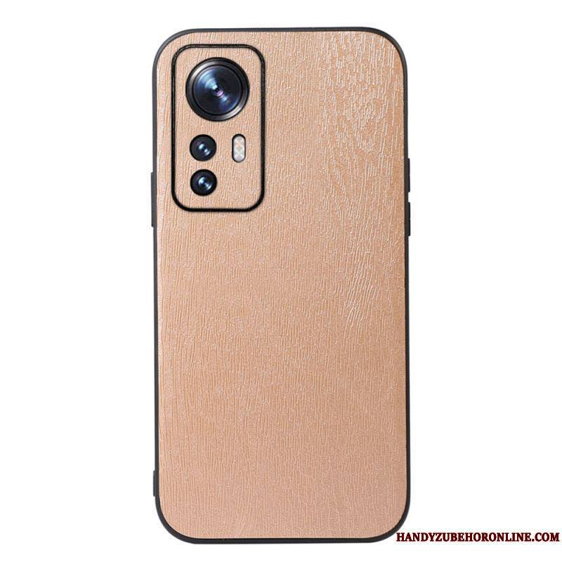 Coque Xiaomi 12 Pro Style Cuir Effet Bois