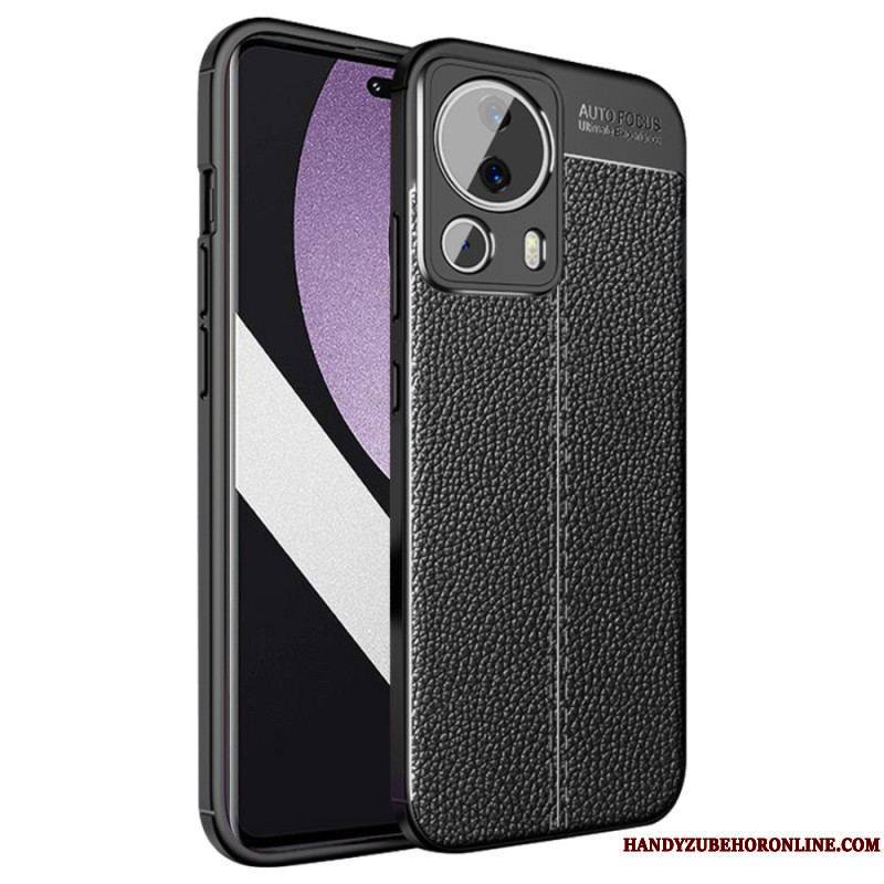 Coque Xiaomi 13 Lite Effet Cuir Litchi Double Line