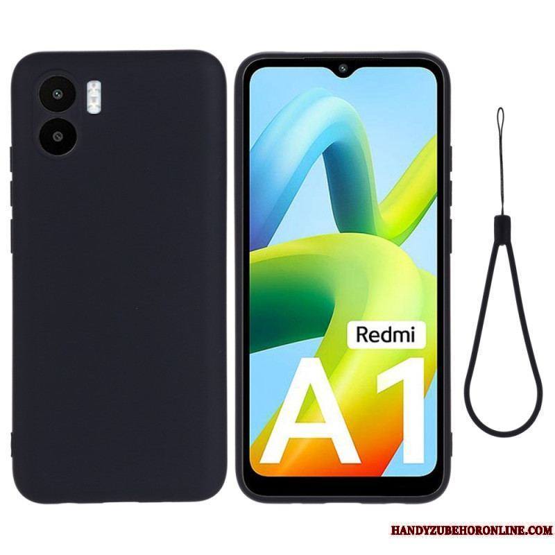 Coque Xiaomi Redmi A1 Silicone Liquide à Lanière