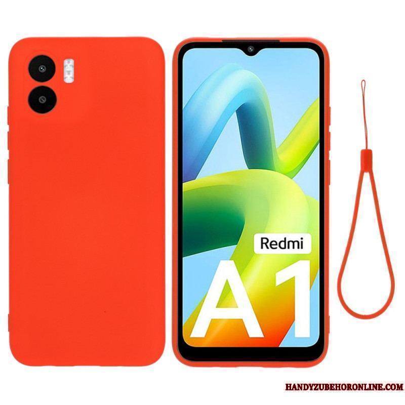 Coque Xiaomi Redmi A1 Silicone Liquide à Lanière