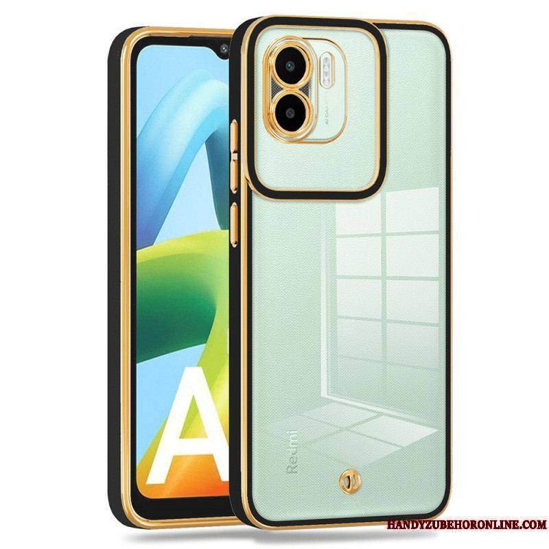 Coque Xiaomi Redmi A1 Transparente Rebords Style Métal