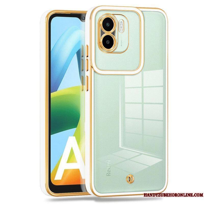 Coque Xiaomi Redmi A1 Transparente Rebords Style Métal